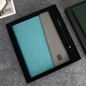 สมุดบันทึกการดูแลตัวเองแบบหรูหราพร้อมปากกา ชุดของขวัญปีใหม่ ปกหนัง สำหรับองค์กร บรรจุในกล่องของขวัญ - Product Image 4