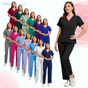 Unisex Dental <b>Scrubs</b> Split Set Moisture Wicking Hospital Uniforms for Clinic Nurse Veterinary Work <b>Clothes</b> - Product Image 2