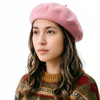 RongGuang Vente en gros – Nouveau Béret Unisexe en Laine de Haute Qualité, Chaud et Tendance, Couleur Unie, Style Classique, pour Femme et Homme