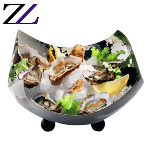 Set di Stoviglie, Ciotole Quadrate in Acciaio Inox Martellato Argento per Buffet, Servizio Dessert e Frutta all'Aperto - Product Image 3