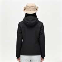 Vêtements de randonnée pour femmes, veste softshell à capuche, légère, coupe-vent, imperméable, pour la randonnée en plein air, le camping et l'escalade
