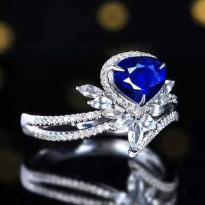 Natural gem Sri Lankan Royal <b>Blue</b> Sapphire <b>Ring</b> 18K Solid Gold Pave Set 83Pcs Natural Diamonds Luxury Fine gemstone Jewelry - Product Image 3
