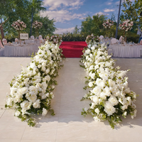 Décorations de fleurs artificielles en soie blanche de luxe élégantes, style moderne de haute qualité pour les lieux de mariage et les fêtes