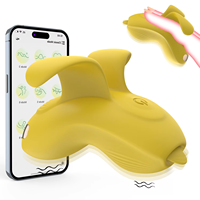 App-gesteuerter Mini-Fingervibrator mit Zungenleckfunktion, weiblicher Masturbator, Nippel-Klitoris-Sexspielzeug für Paare.