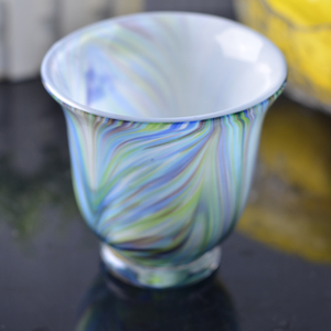 Vasi in Vetro di <span class=keywords><strong>Murano</strong></span> Soffiati a Mano Colorati per Decorazioni Domestiche, Vasi di Lusso con Strisce Verticali Colorate per Matrimoni - Product Image 5