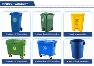 Ngoài trời tái chế bàn đạp di động Wheelie Nhựa thùng rác <span class=keywords><strong>120L</strong></span> 240L 360L 660L 1100 lít rác thải Thùng - Product Image 4