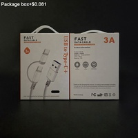 Asequible Mini portátil Nylon tejido multifunción Super fácil de usar USB estándar 2 en 1 Cables