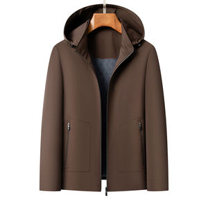 Veste à col amovible pour homme, collection printemps-automne 2025, manteau uni décontracté, mode masculine, confortable et populaire pour les affaires - Product Image 1