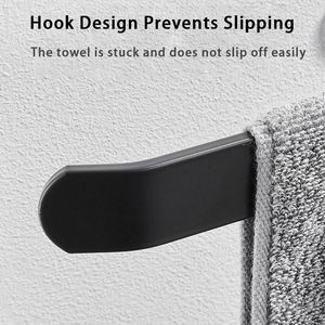 Porte-serviettes simple moderne, support mural pour rouleau de papier essuie-tout de cuisine, en aluminium, pour porte de douche de salle de bain, en acier inoxydable - Product Image 2