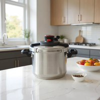 Casserole à pression en acier inoxydable pour cuisinière à gaz