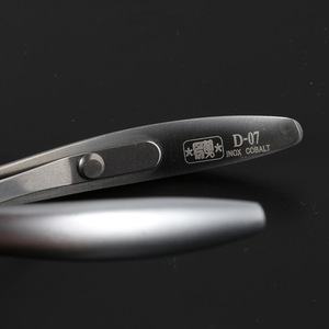 D-07 Inox Cobalt Cuticle Scissors Professional Nail Care Tool Flat Shape Adult Use - Product Image 1