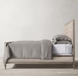 <strong>Modern</strong> Luxury Solid Oak Wood <strong>Single</strong> Double Hotel <strong>Bed</strong> Bedroom Furniture Platform Queen King Size <strong>Beds</strong> - Product Image 3