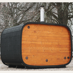 Hachillspa Sauna d'extérieur pour 4 à 6 personnes avec bains à remous au feu de bois et accessoires de sauna - Product Image 2