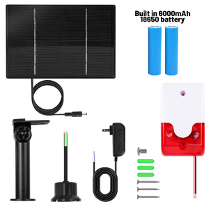 Kit de détecteurs d'immersion d'eau, détecteur de niveau d'eau pour panneau solaire, alarme de fuite d'eau 120 dB avec klaxon acousto-optique à panneau solaire - Product Image 6