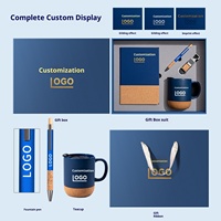 Bloc-notes A5, tasse à café, stylo personnalisé avec logo, cadeau d'entreprise pour événement annuel, cadeau pour employés, porte-clés, carnet en liège de qualité supérieure, ensemble cadeau