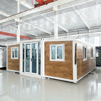 Maison conteneur préfabriquée à bas prix de 20 et 40 pieds, de haute qualité, extensible, design moderne, structure en acier, appartement 2-3 chambres