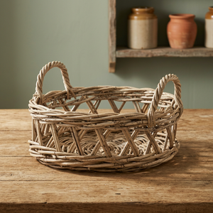 Panier à fruits en rotin complet kubu gris, accessoires de rangement en rotin tissé sans couvercle fabriqué en indonésie - Product Image 3