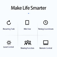 Interrupteur tactile intelligent WIFI HANDELE Mini double pôle 5A*2 IP20 pour contrôle à distance par application avec Google Home 3 prises