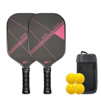 Set Raket Pickleball 100% Serat Karbon T700 untuk Latihan Luar Ruangan