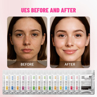 Poudre de masque facial en gelée à faible MOQ avec LOGO personnalisé, 35g 100g, poudre de masque en gelée pour le visage à l'argile biologique, saveurs vampire, or 24K, menthe, rose, camomille, lavande