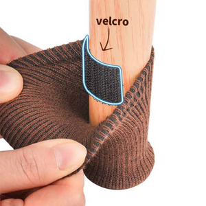 Chaussettes <span class=keywords><strong>de</strong></span> jambe <span class=keywords><strong>de</strong></span> <span class=keywords><strong>chaise</strong></span> avec Velcro High Elastic Knitted Chair Leg Floor Protectors Chair Leg Covers Set, Déplacez-vous facilement et réduisez le bruit - Product Image 1
