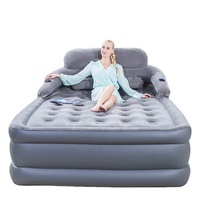 Matelas Gonflable Hypoallergénique King Size pour Camping avec Pompe Intégrée