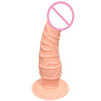 Juguete Sexual con Forma Única de Pene Simulado Color Piel para Mujeres, Masajeador Anal, Juguete Sexual para Adultos