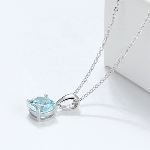 Vente en gros 925 Sterling Silver Zodiac Collier 12 Horoscope Birthstone Zircon Charms Pendentif Colliers pour Anniversaires Cadeaux - Product Image 4