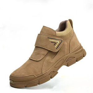 <span class=keywords><strong>Chaussures</strong></span> <span class=keywords><strong>de</strong></span> sécurité en cuir à semelle en caoutchouc amortissante et résistante à l'usure pour le travail – Offre spéciale - Product Image 1