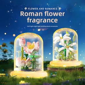 ชุดตัวต่อสร้างไมโครอนุภาคจำลองดอกทานตะวันดอกไม้อมตะของเล่นประกอบการเรียนรู้ของเด็กเครื่องประดับตั้งโต๊ะ - Product Image 2