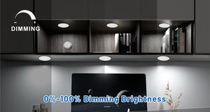 Lumière LED pour placard <span class=keywords><strong>de</strong></span> <span class=keywords><strong>cuisine</strong></span> miniature homologuée ETL, lumières LED en forme <span class=keywords><strong>de</strong></span> disque, 3 pouces, 3 W, à intensité variable, lumière <span class=keywords><strong>sous</strong></span> l'armoire - Product Image 5