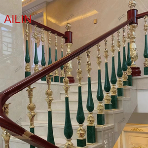 <span class=keywords><strong>New</strong></span> cầu thang lan can Malachite màu xanh lá cây tùy chỉnh biệt thự lan can trong nhà và ngoài trời cột - Product Image 4