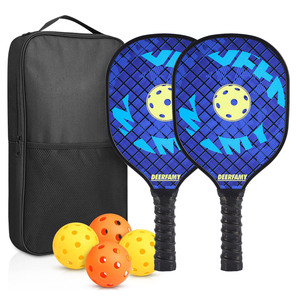 Juego de Palas de Pickleball Deerfamy, 2 Palas, 4 Pelotas, Bolsa de Transporte de Nailon, Mango Antideslizante, Equipo Deportivo para Entretenimiento al Aire Libre - Product Image 1