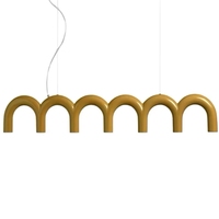 Lustre de salle à manger en forme de U Orange New Tennessee Memphis, style design nordique, luminaire de showroom pour îlot de cuisine et bar aquatique