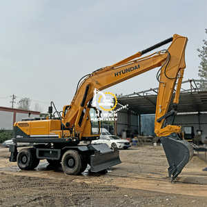 Excavadora de ruedas usada de alta calidad HYUNDAI 210W-9 con certificado CE EPA. Excavadora de segunda mano HYUNDAI 210 220 225 en venta. - Product Image 5
