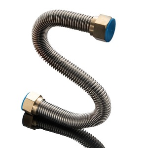 Tuyau ondulé en acier inoxydable Huixin 304, 1,6 MPa, connecteur en laiton pour entrée d'eau chaude et froide - Product Image 2
