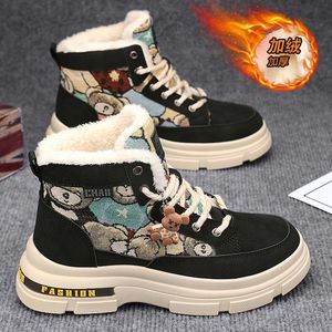 Nuevas <span class=keywords><strong>Botas</strong></span> de Lona con Plataforma para <span class=keywords><strong>Hombre</strong></span> y Adolescente, Impermeables, con Suela Gruesa, Plantilla de PU Suave, Aumentan la Altura - Product Image 6