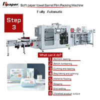 Machine de post-traitement du papier de soie certifiée CE, machine d'emballage intelligente pneumatique pour cartons de serviettes/serviettes humides, machine d'emballage de film