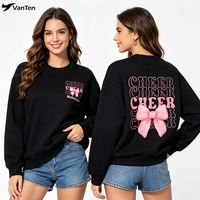 Sweat-shirt à capuche personnalisé avec logo brodé, sweat-shirt d'équipe avec cordon de serrage pour cheerleading, danse, gymnastique et vêtements de sport