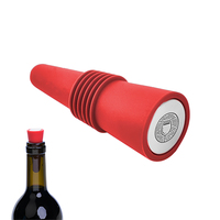 Bouchon de bouteille en acier inoxydable en forme de cône, réutilisable, avec joint en silicone, pour vin, bière, bouteille d'assaisonnement, accessoires de cuisine et de bar