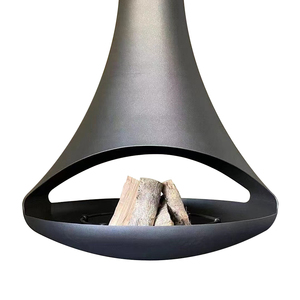 Moderno interno a parete Bio-etanolo camino facile inserto installazione con rivestimento in polvere in metallo Design per alberghi ville - Product Image 2