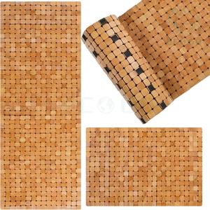Alfombra de <span class=keywords><strong>Baño</strong></span> de Bambú de 2 Piezas de Secado Rápido <span class=keywords><strong>para</strong></span> Piscina y Spa, con Base Antideslizante - Product Image 1