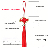 Vente d'usine : Pompons chinois faits main en polyester de 12 cm pour marque-pages, lanternes, décoration de voiture et de maison
