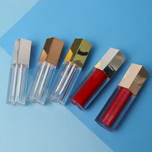 Cy005 bạc vàng hồng vàng son bóng chai ngũ giác lục giác môi men Ống Lip Gloss Ống