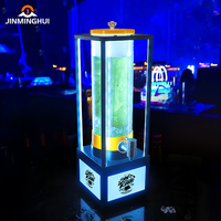Meilleures ventes, sans MOQ, tour à bière en acrylique lumineuse avec logo personnalisé pour discothèque et restaurant, distributeur de vin avec robinet pour service VIP