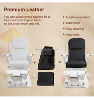 Collection de meubles de salon de couleur beige chaud Spa pour les pieds Massage Pédicure Chaise Whirlpool Caractéristiques réglables Matériau en fibre de verre