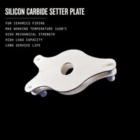 Plaque réfractaire en forme de poisson en SiC avec service de découpe, résistante aux hautes températures jusqu'à 1450°C pour le mobilier de four industriel