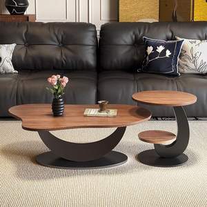 <b>Walnut</b> Coffee <b>Table</b> Cloud Shape Solid Wood Minimalist Living Room Tea <b>Table</b> - Product Image 3