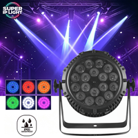 Projecteur LED PAR étanche IP65 18x10W RGBW 4-en-1 DMX512 pour extérieur, idéal pour mariages, événements et discothèques