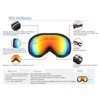 Lunettes de ski et de snowboard avec protection UV400, verres polarisés anti-buée, lunettes de sport pour la neige, lunettes de ski avec logo personnalisé